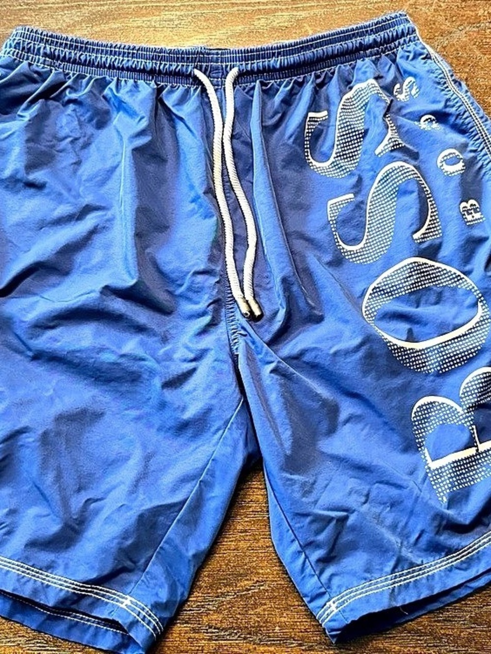 BOSS Men's Swim Trunks in Blue Size Large Like New
